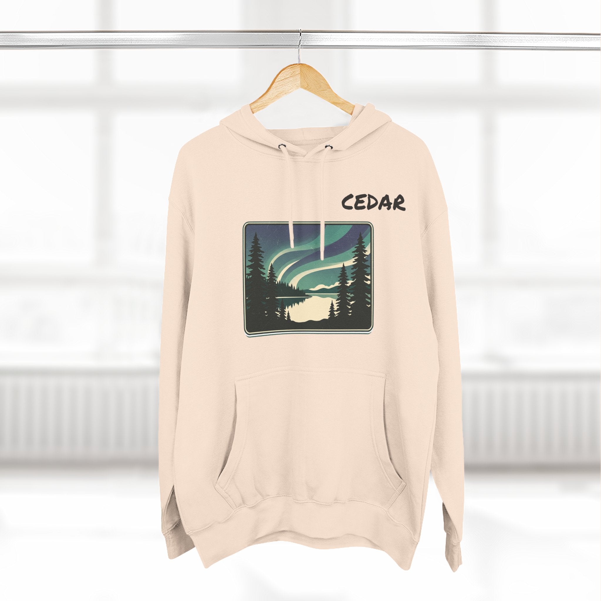 Three-Panel Fleece Hoodie