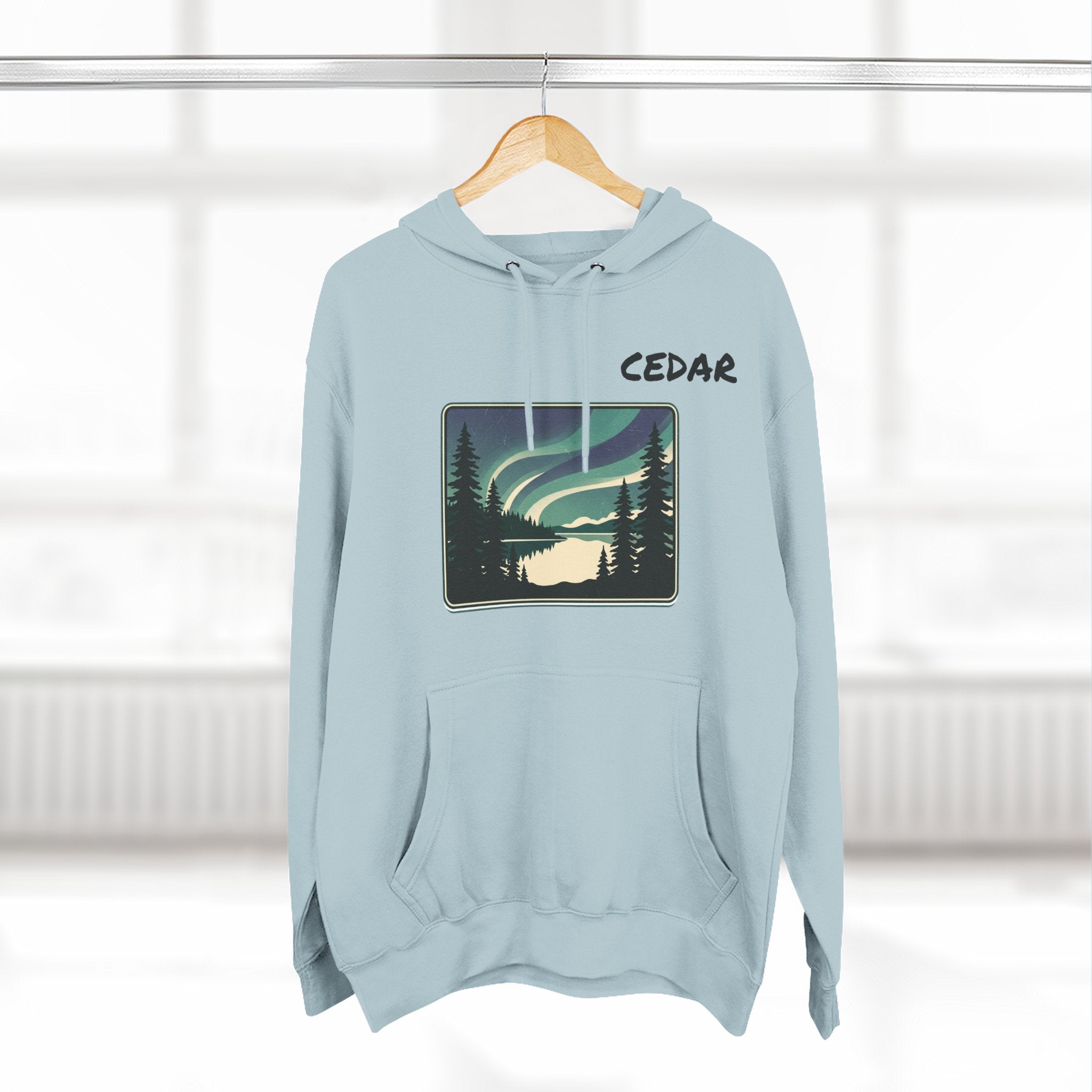 Three-Panel Fleece Hoodie