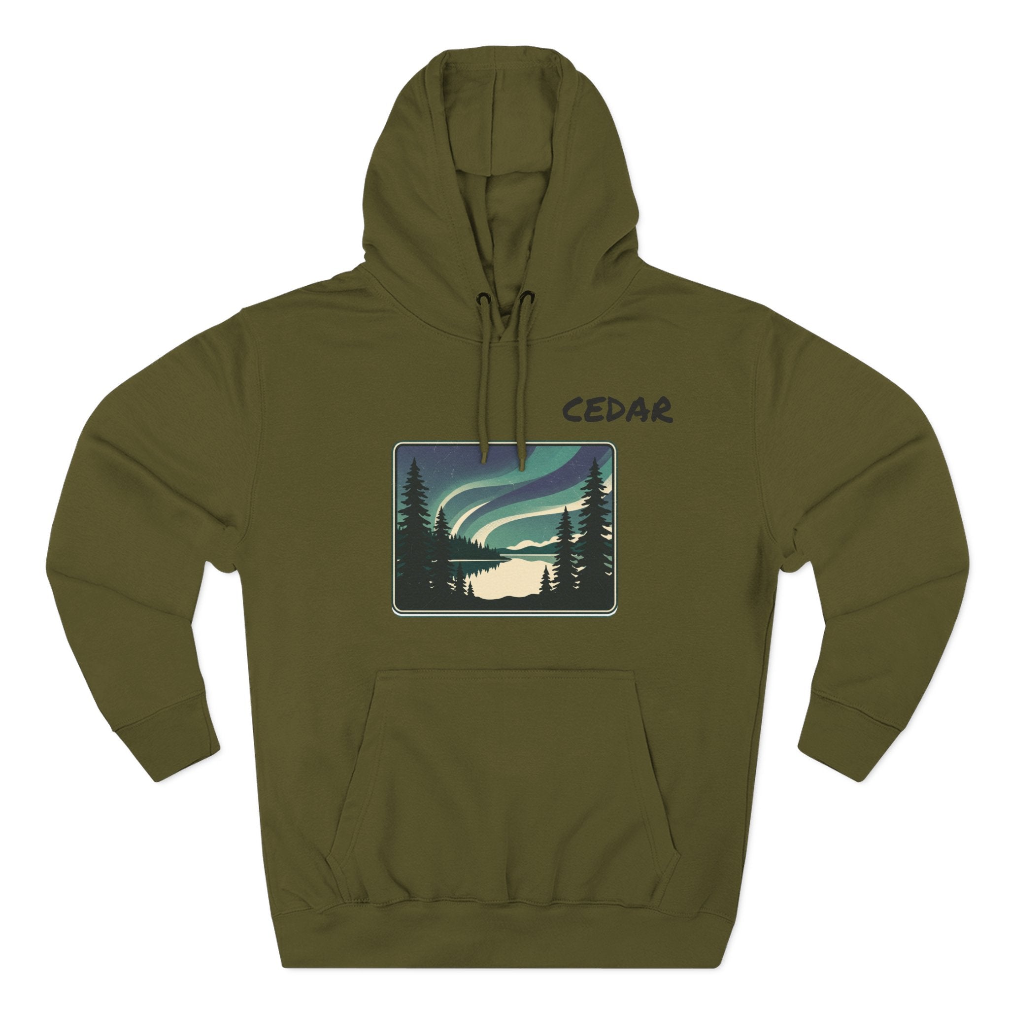 Three-Panel Fleece Hoodie