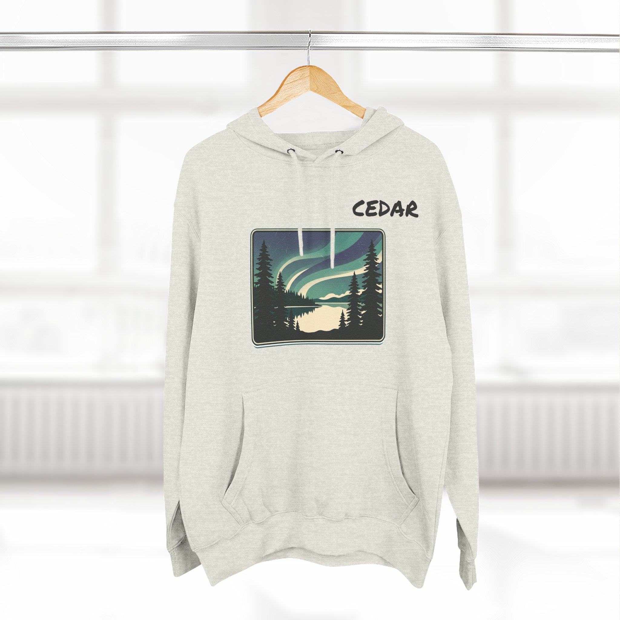 Three-Panel Fleece Hoodie