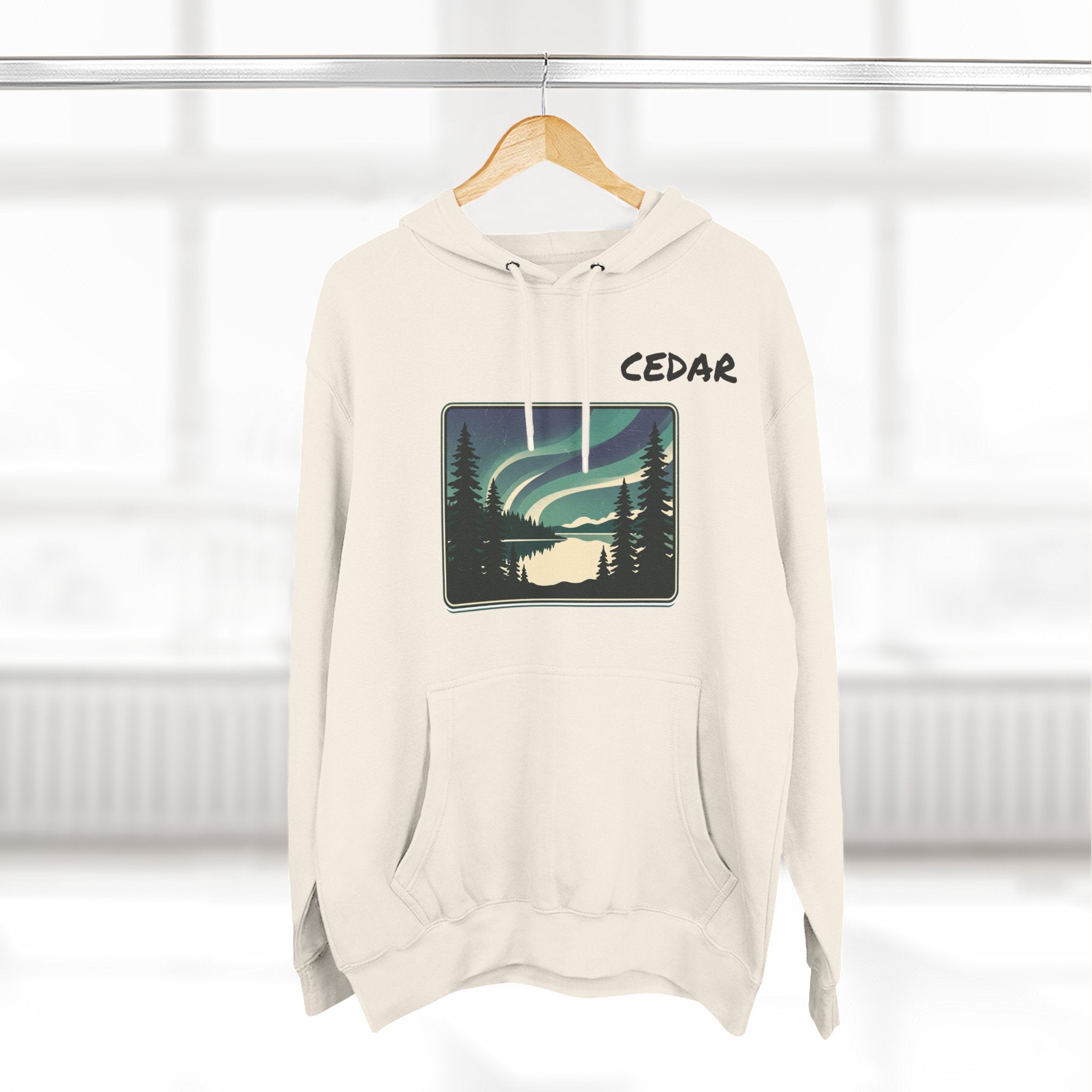Three-Panel Fleece Hoodie