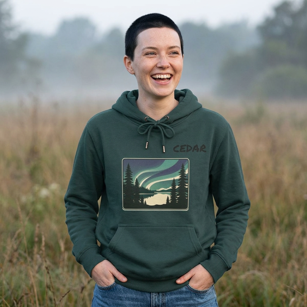 Three-Panel Fleece Hoodie