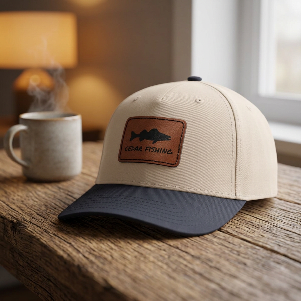 Walleye Leather Patch Hat
