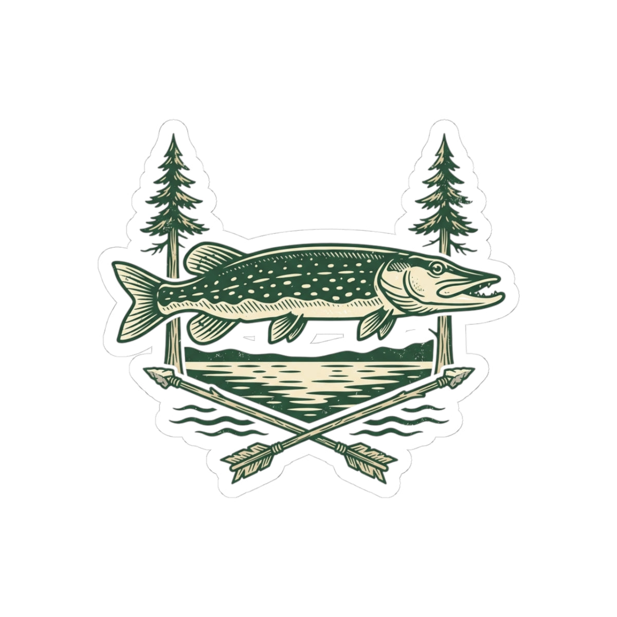 Cedar Fishing Pike Sticker