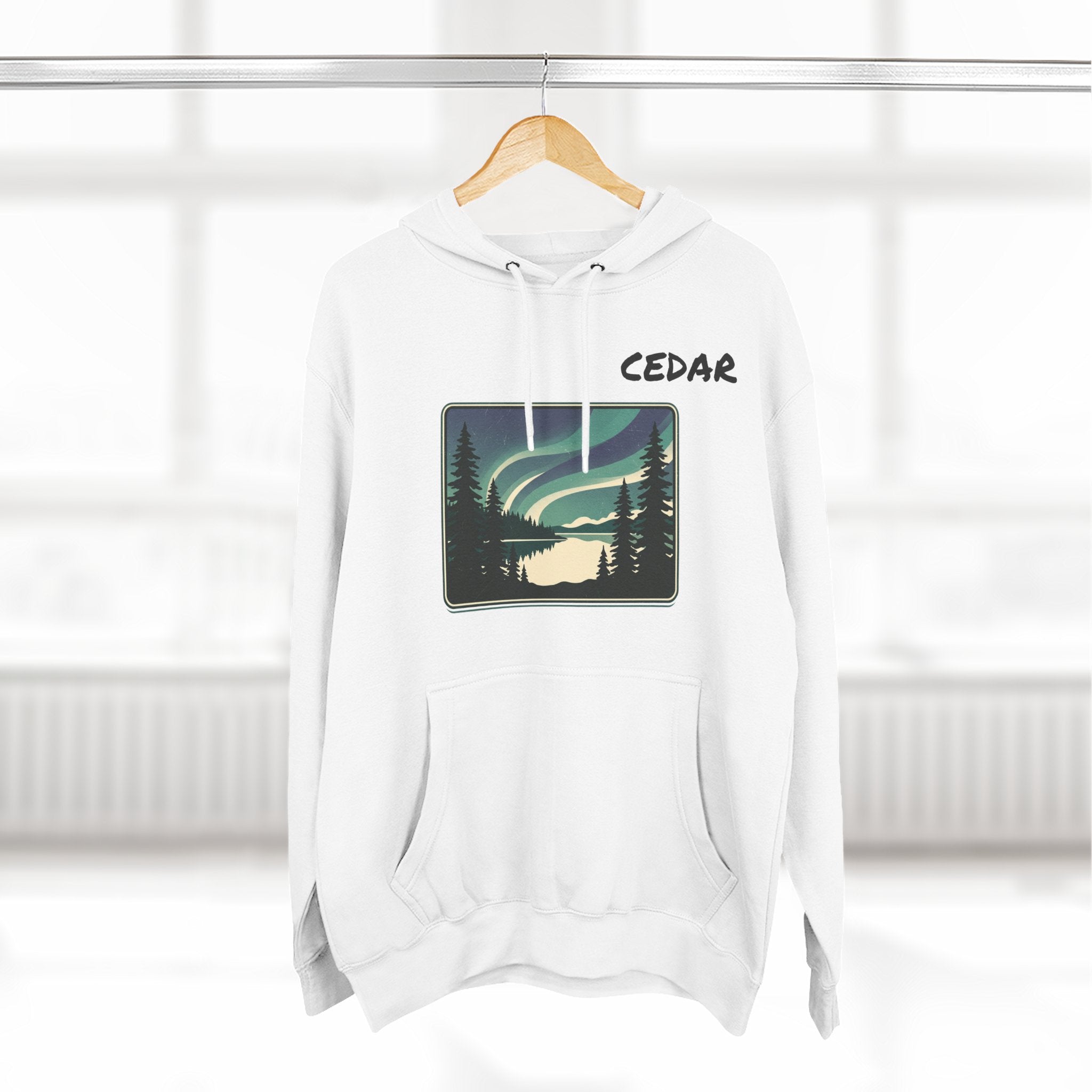 Three-Panel Fleece Hoodie